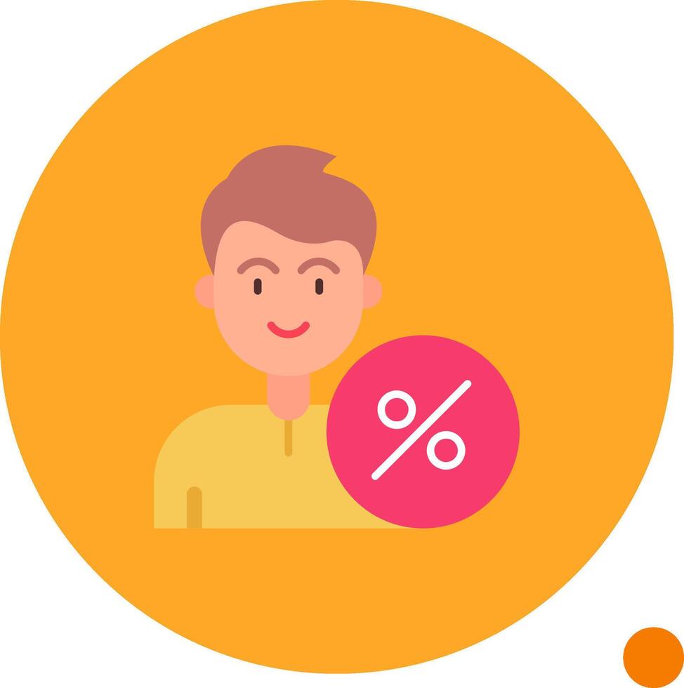 Percentage Long Circle Icon vector