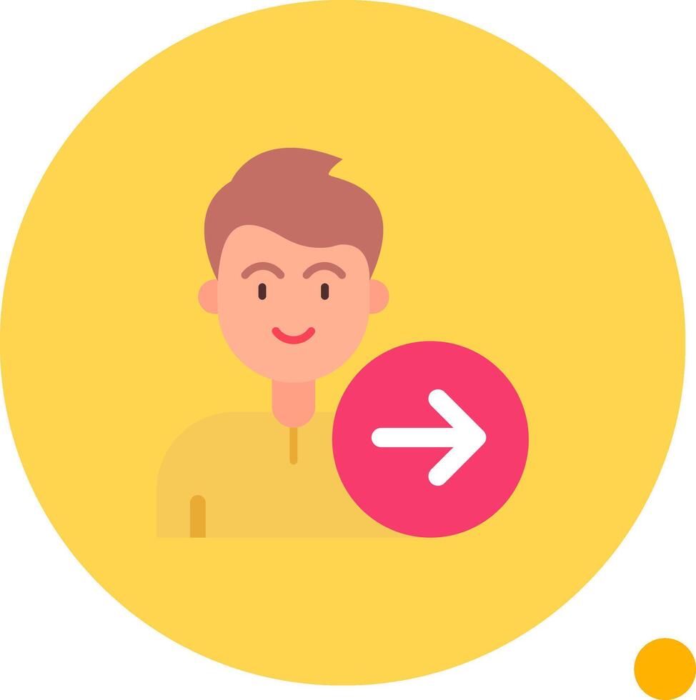 Forward Long Circle Icon vector