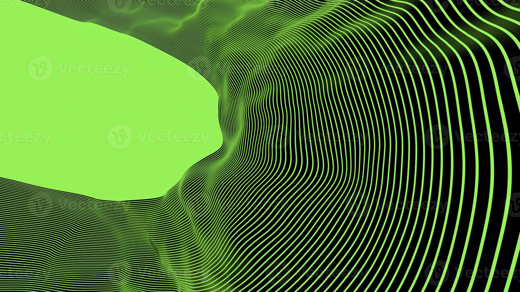 Spinning liquid vortex with concentric rings on a dark background. Design. Pillar of neon light surrounded by wavy texture. photo