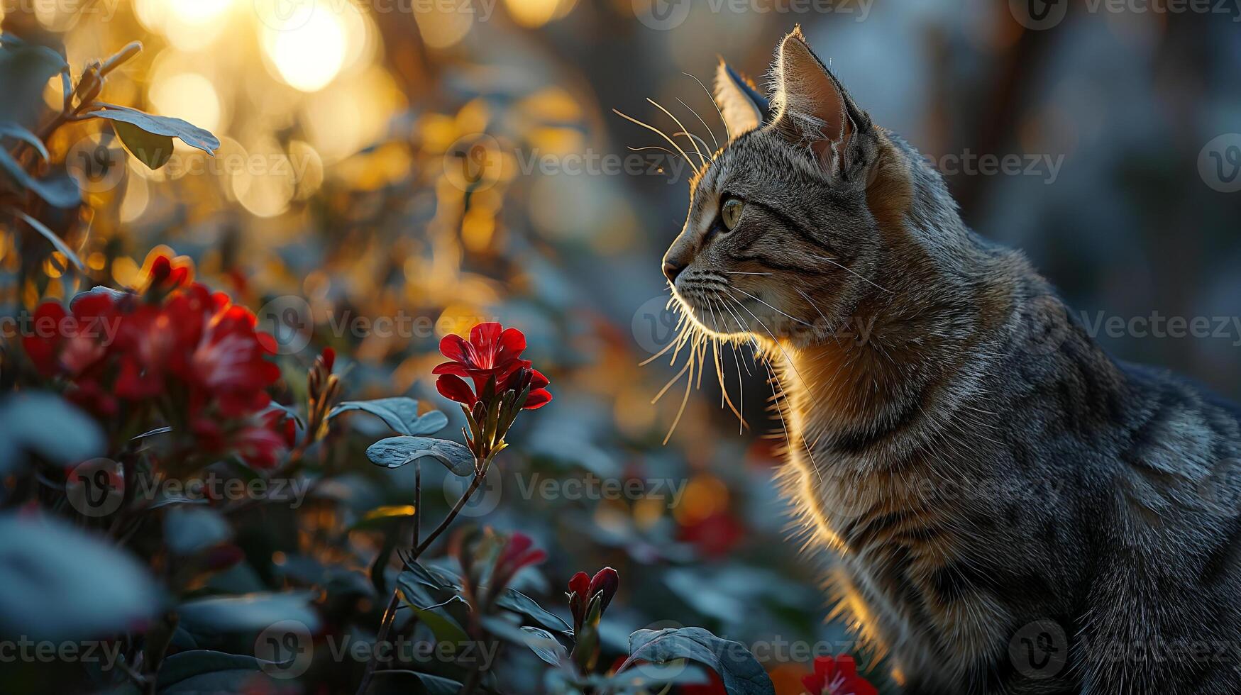 AI generated A portrait of an adorable fluffy kitten, butterfly resting on its nose, emerald eyes focused photo