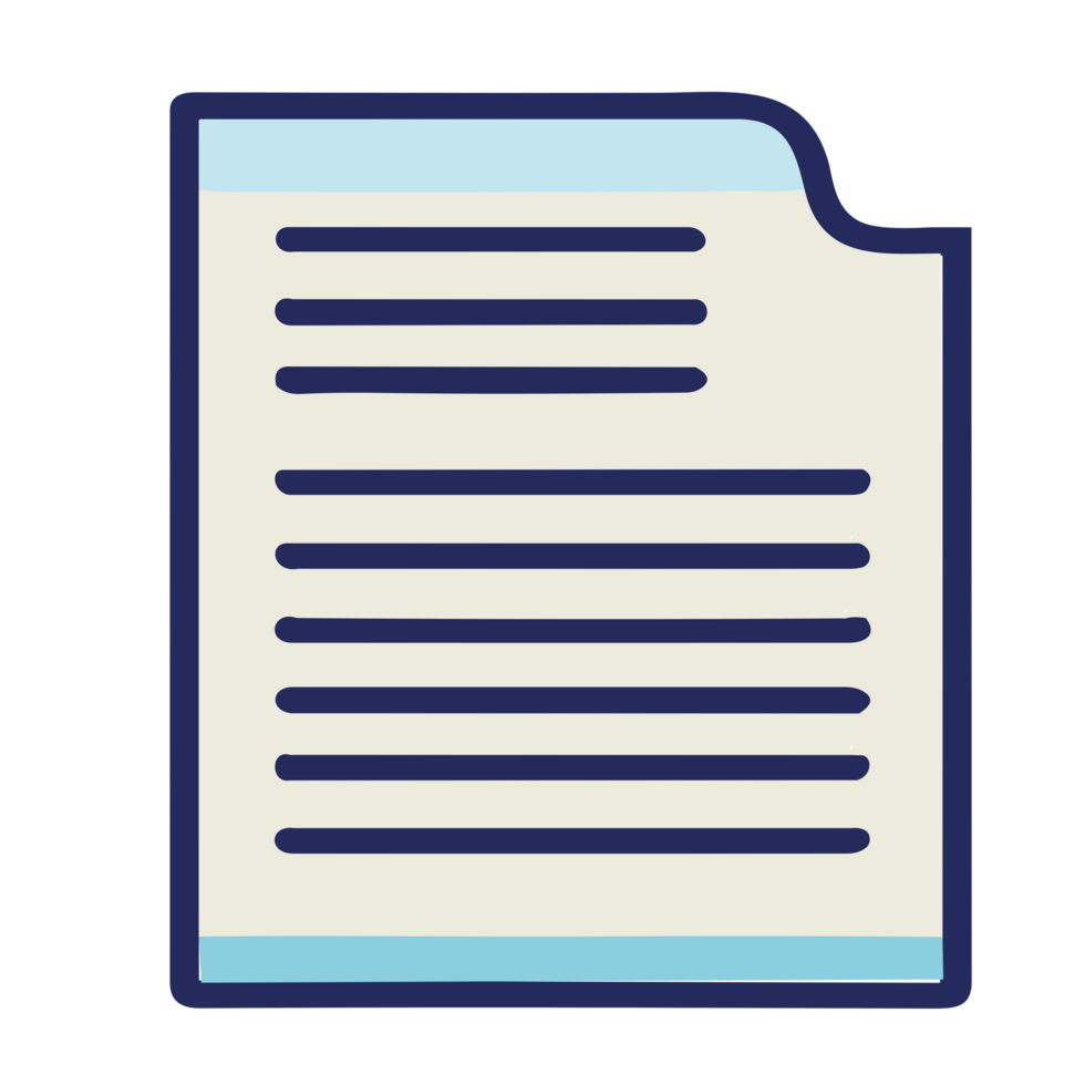 Document file icon. Paper doc sign,AI GENERATIVE png