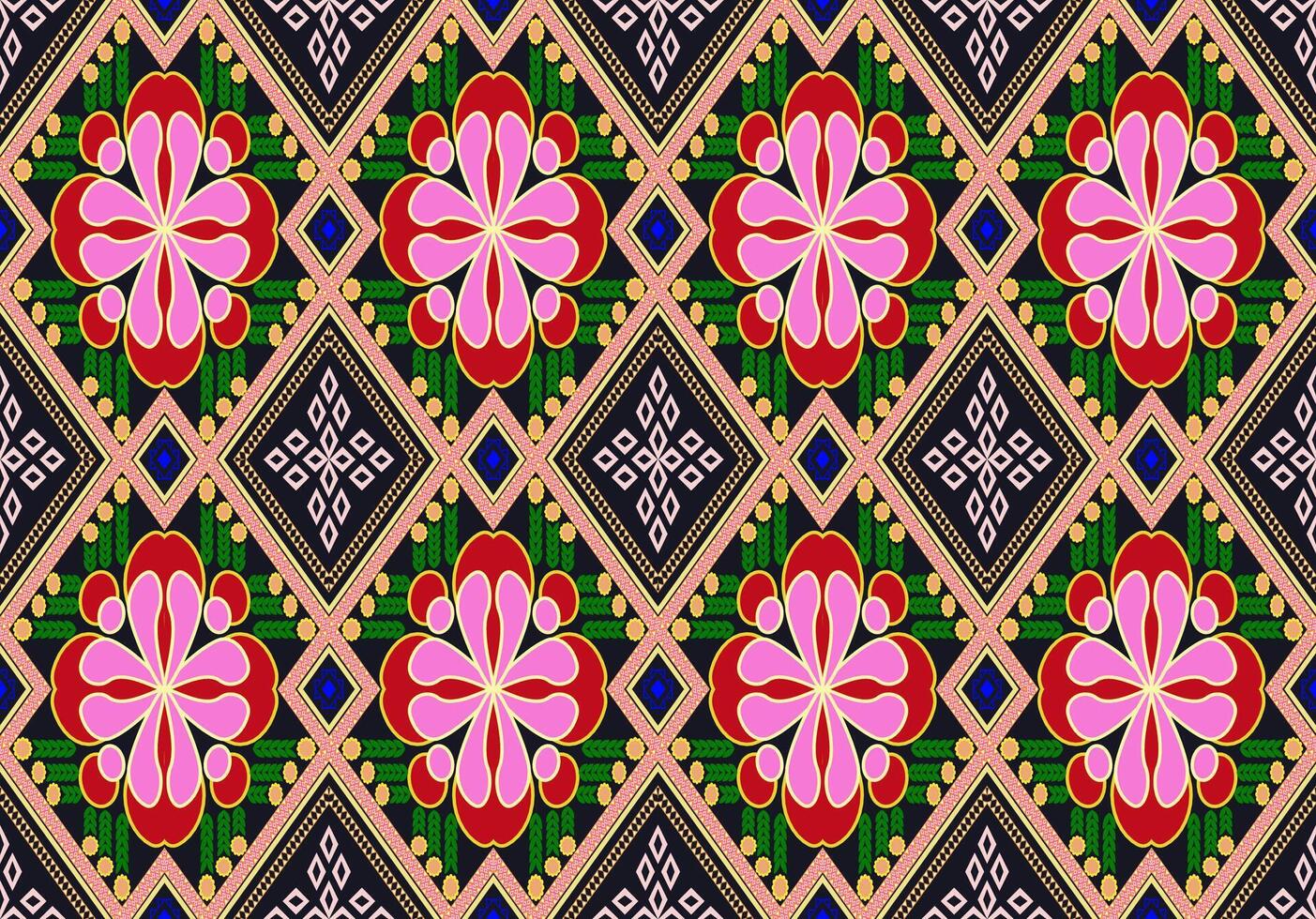 étnico resumen ikat. sin costura modelo en tribal, gente bordado. azteca geométrico Arte ornamento diseño de impresión para alfombra, fondo de pantalla, ropa, envase, tela, cubrir, estilo.textil maxican,indain vector