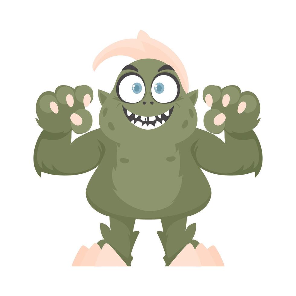 This adorable animal is very entertaining and can make people giggle. Cartoon style. vector