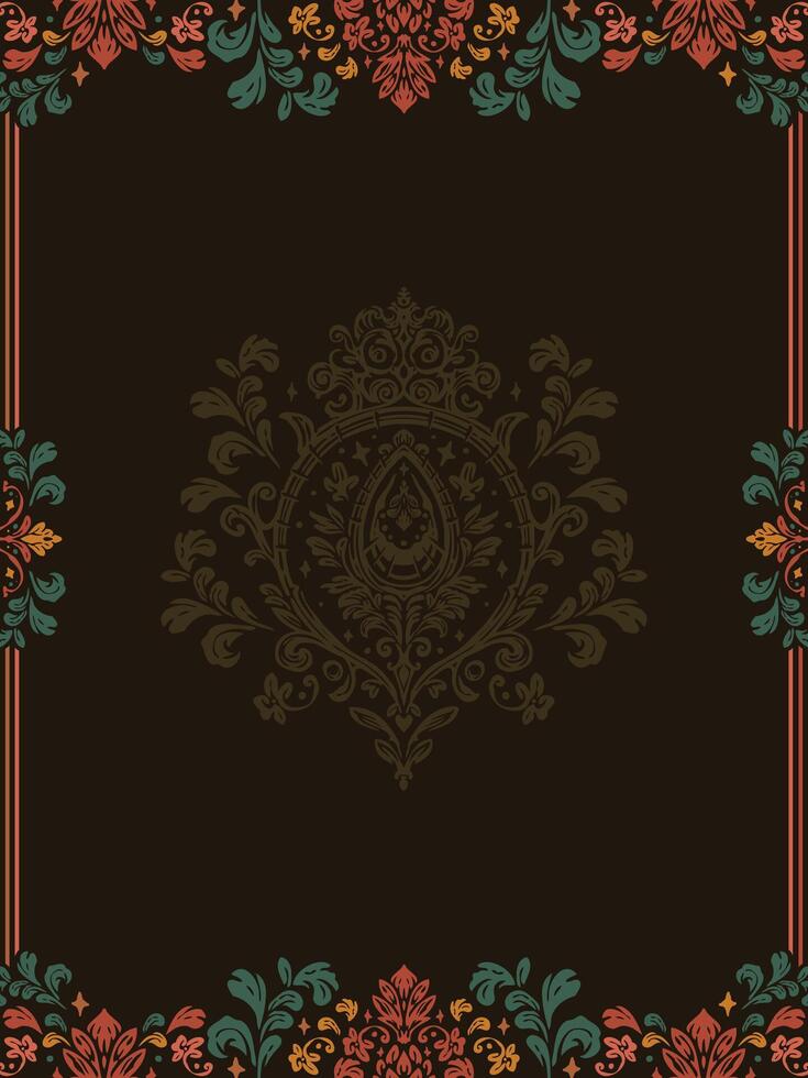 decorado con elegante y lujoso patrones. rococó, barroco estilo, retro elementos, invitación tarjetas, textiles, envase papel y tela diseño. vector