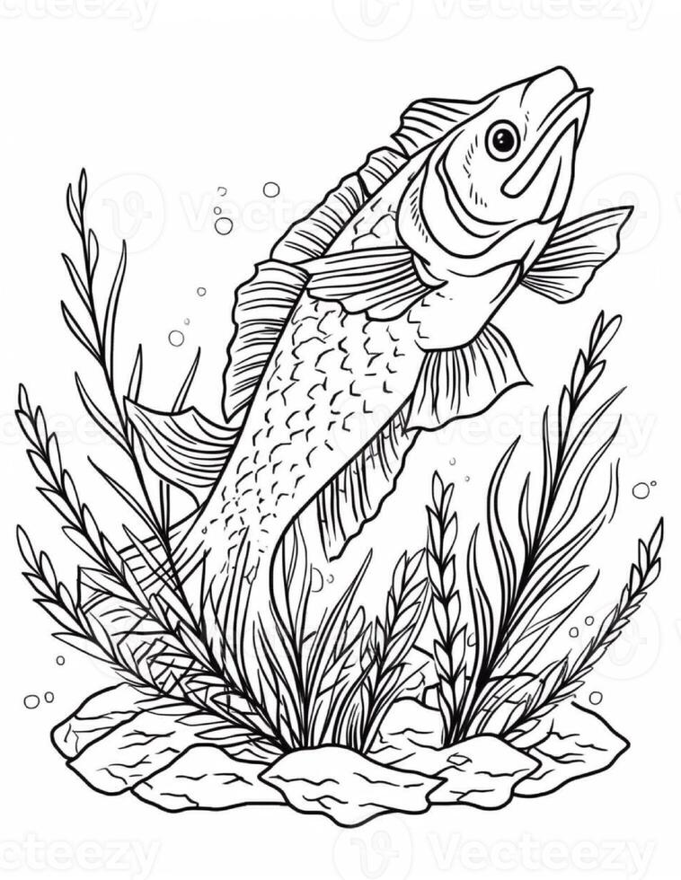 Beautiful Coy Fish Coloring Book .Animal's Coloring Pages. Fish Coloring Pages. coloring pages. fish. photo