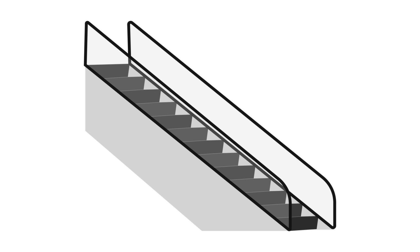 escalator illustration on white background vector