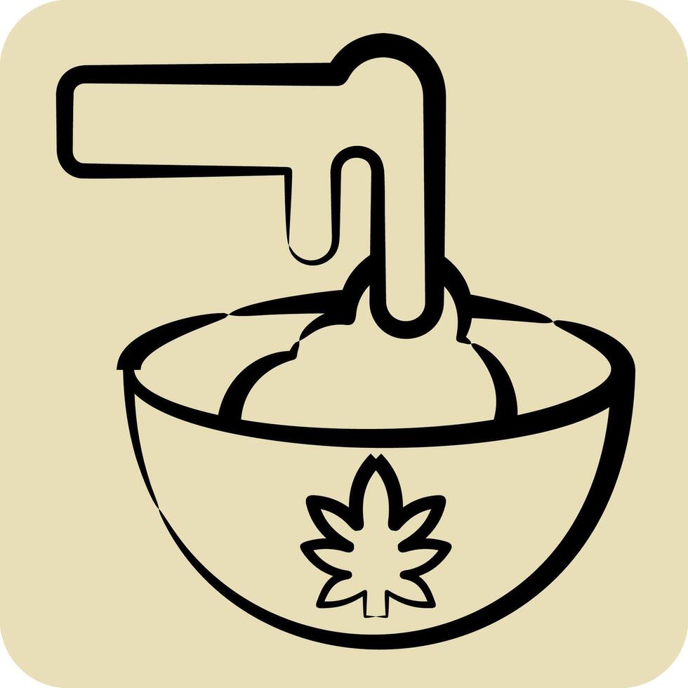 Icon Concentrates. related to Cannabis symbol. hand drawn style. simple design editable. simple illustration vector