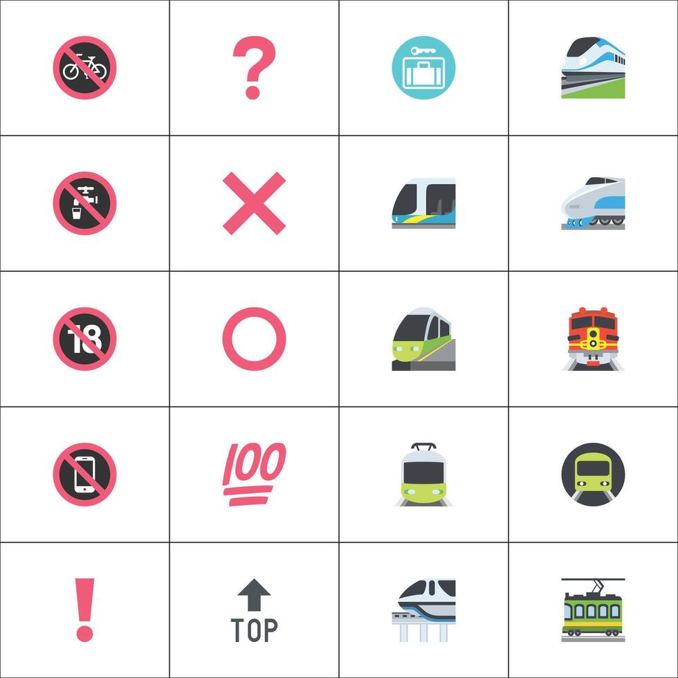 miscellaneous icon emojis, miscellaneous are OK Button, Cool Button, SOS Button, ID Button, No Entry, No Smoking, Rocket, Flying Saucer, Earth Globe Europe-Africa, Earth Globe, Americas vector