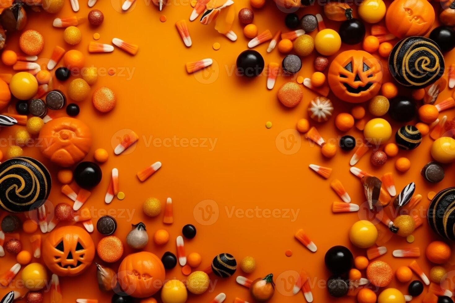 AI Generative halloween sprinkles halloween donuthalloween party background photo