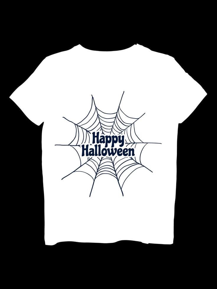 'Happy Halloween' t-shirt that celebrates the magic of this holiday night. vector