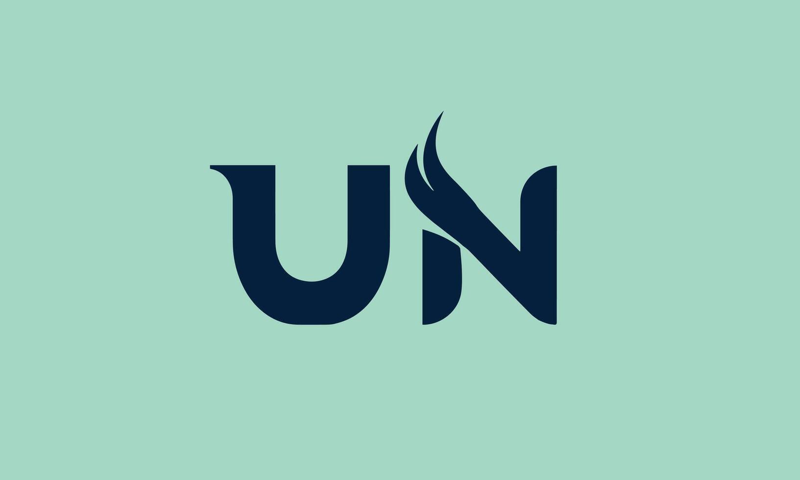 un,nu logo diseño vector modelo