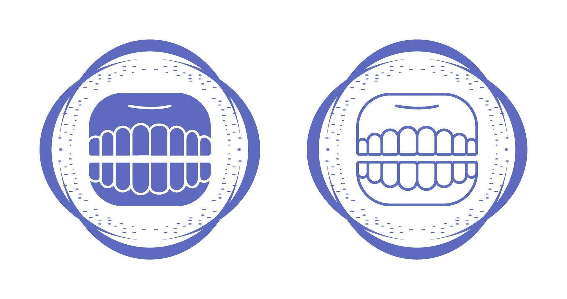 icono de vector de dentadura postiza