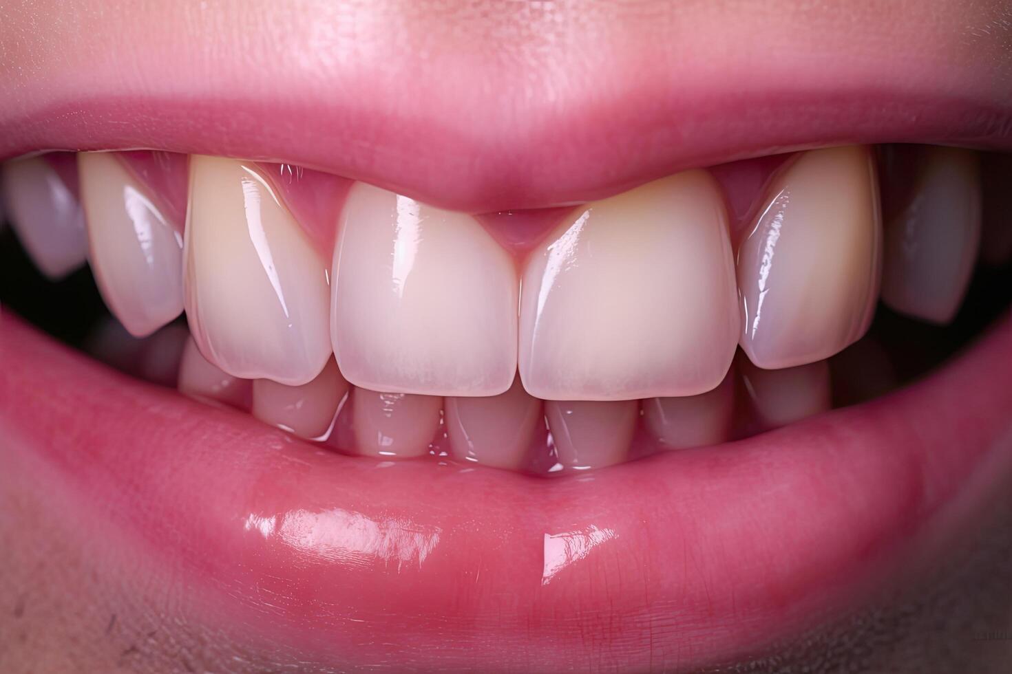 Woman smiling closeup smiling, beautiful teeth against abstract background,Teeth whitening. Dental clinic patient photo