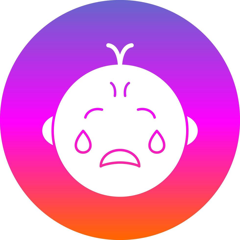Baby crying Vector Icon Design