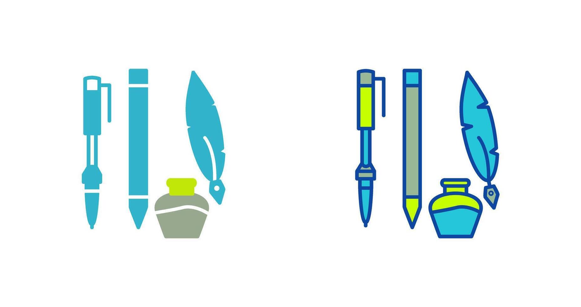 Unique Writing Equipment Vector Icon