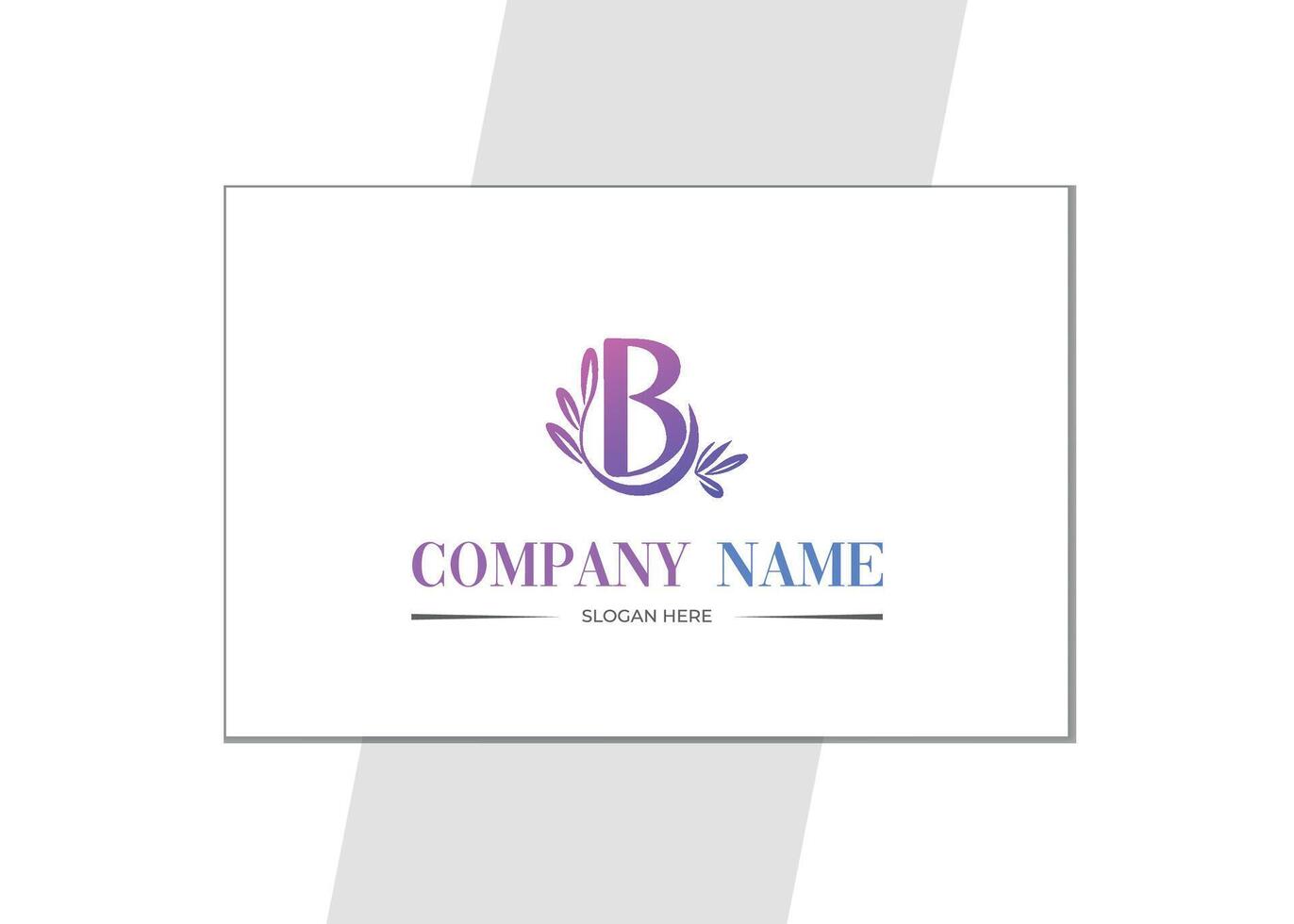 B letter logo design template for skincare company., vector