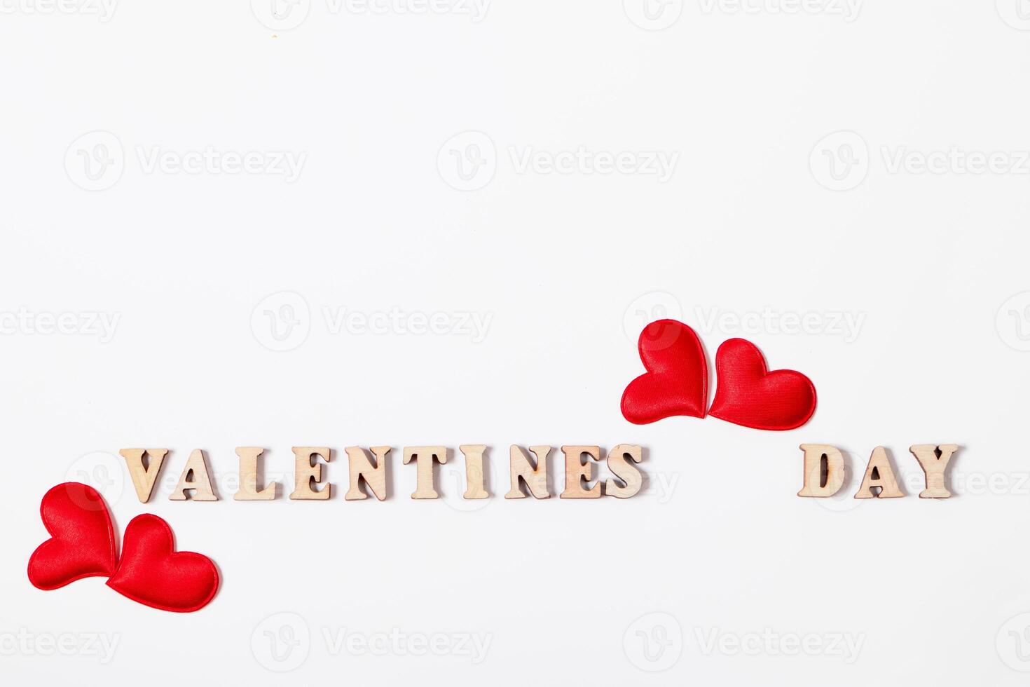 Valentine's day lettering. A minimalistic concept for the holiday of lovers. photo