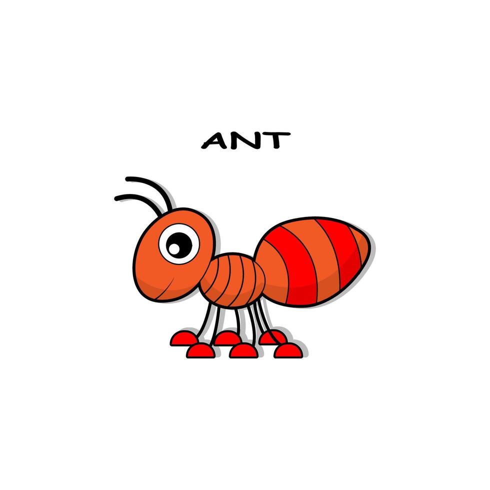 Ant vector icon illustration design template on white background