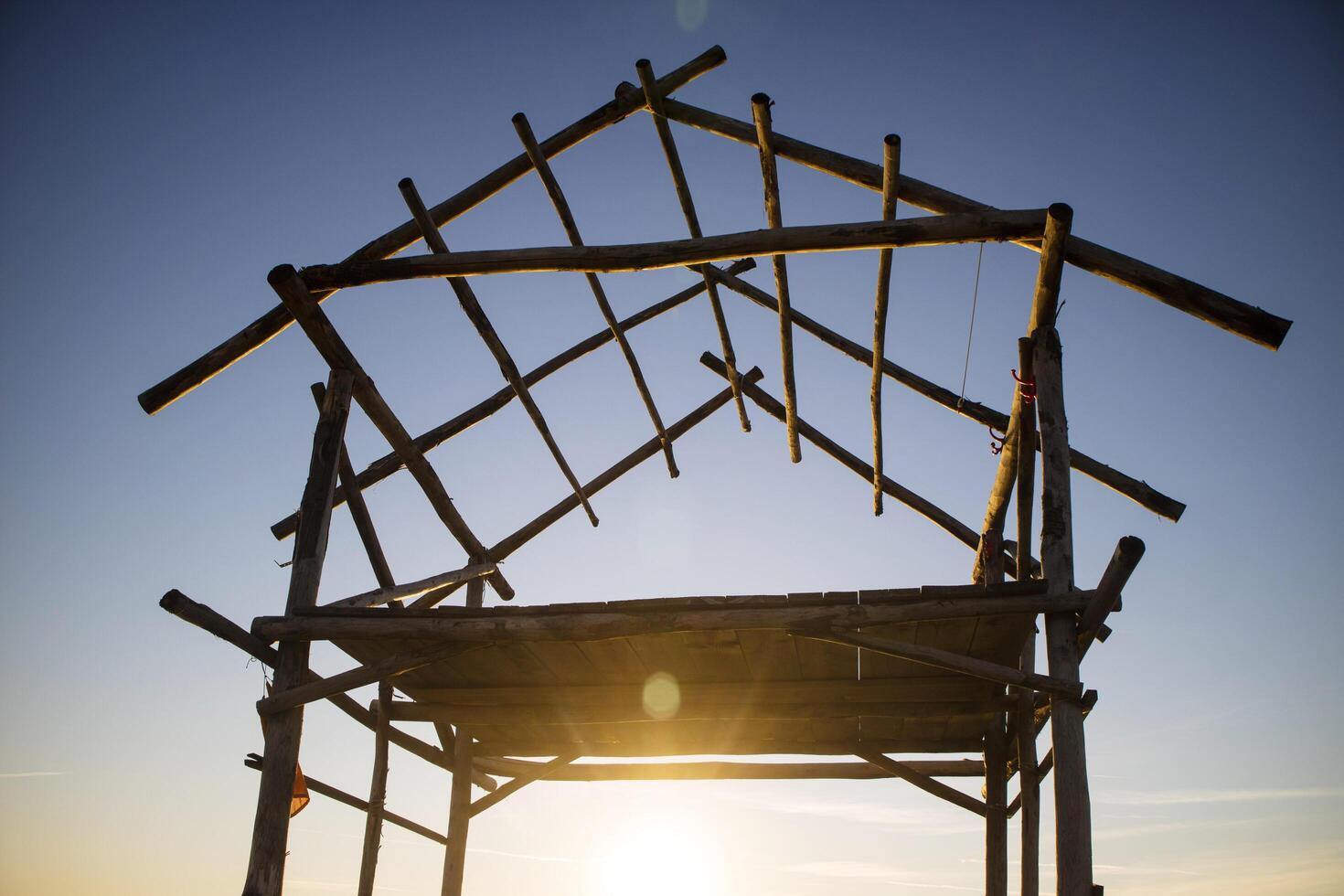 Basic structure for a hut photo