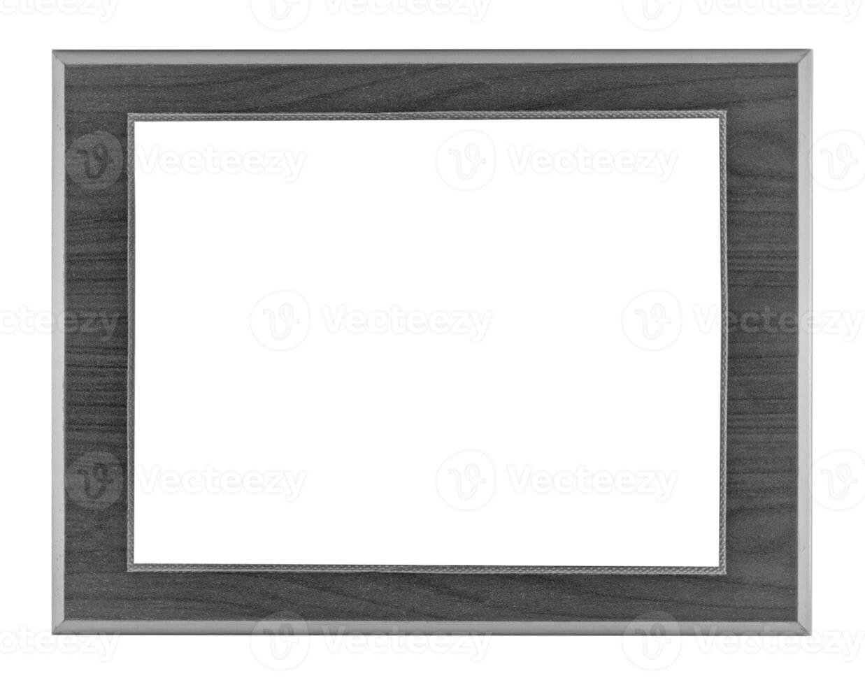 Wooden frame vintage isolated background. photo