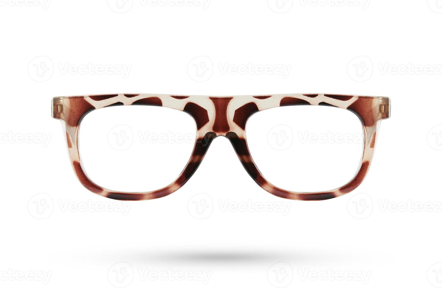 Fashion glasses style plastic-framed isolated on white background. photo