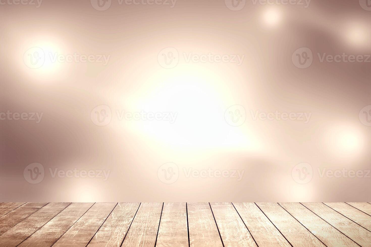 Abstract dodge brown background and wood shelf. photo