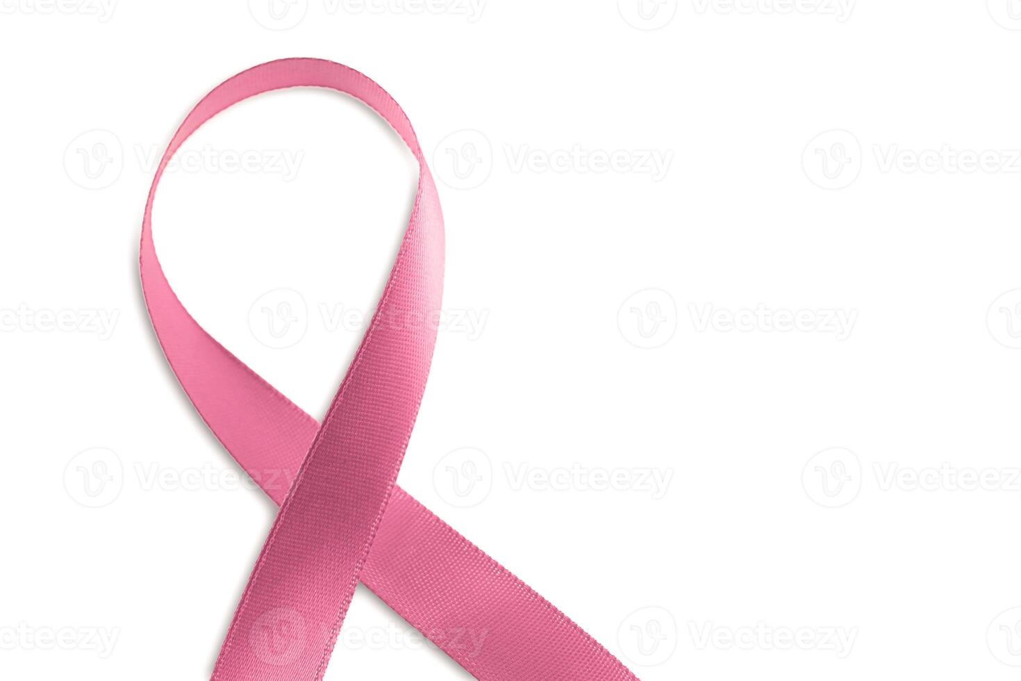 Pink ribbon breast cancer awareness. photo