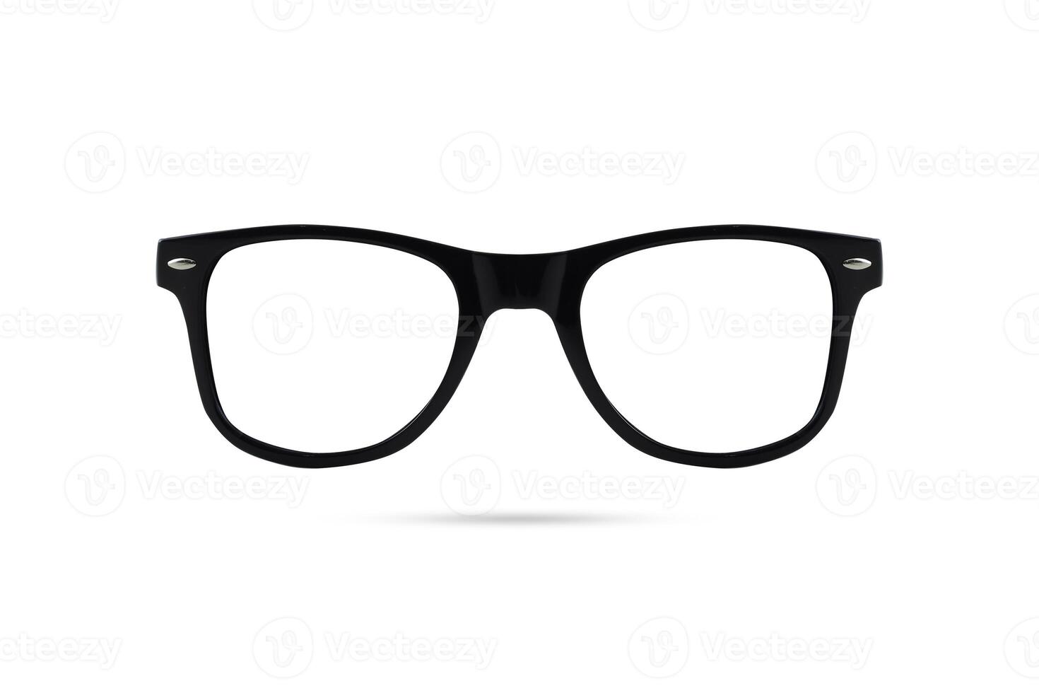 Fashion glasses style plastic-framed isolated on white background. photo