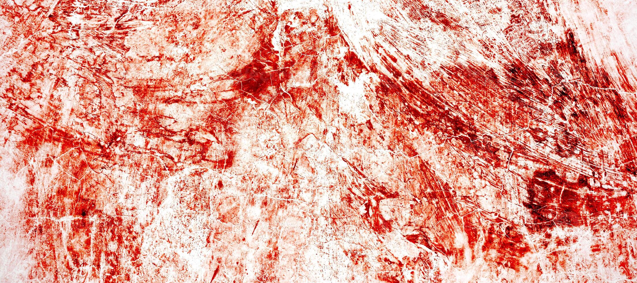 Red dirty wall grunge texture. Abstract scary concrete, Horror cement for background. old concrete wall. Grunge background for design. Distressed, blood, cracked, broken, crumbled photo