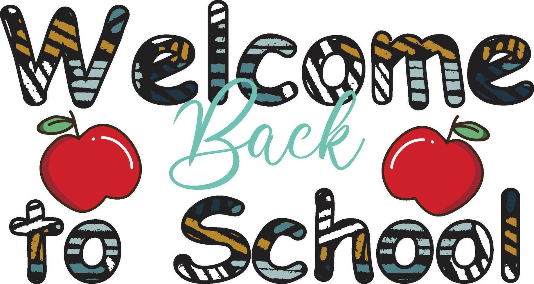 Back to school typography t shirt design vector Print Template. Welcome Back to School T-shirt Design My First Day of School Shirt Design Back To School. Ready for print poster card