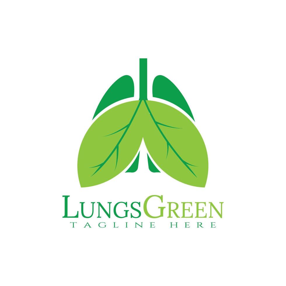 lung logo design, science healthcare and medical icon -vector vector