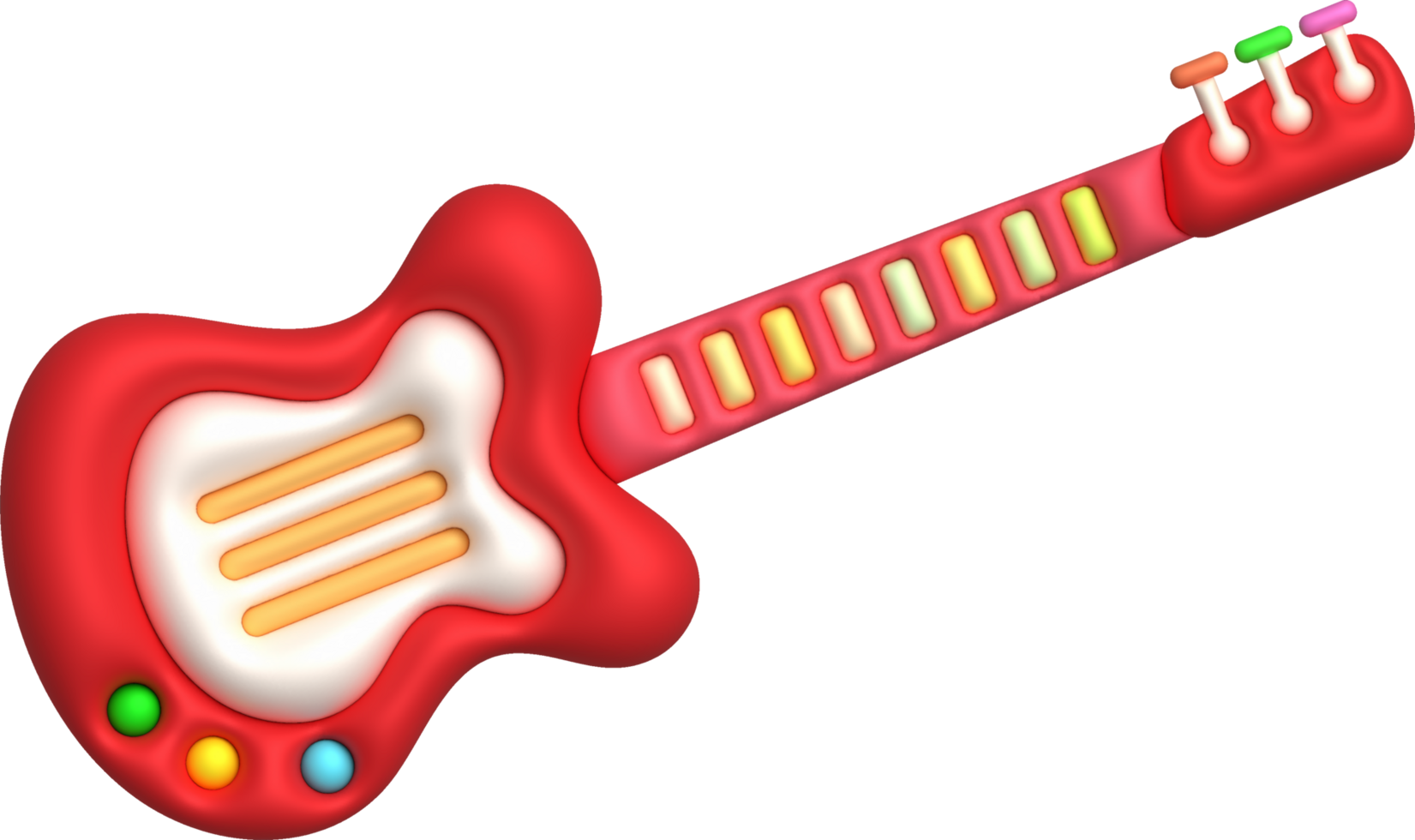 3d ícone brinquedo guitarra, engraçado crianças brinquedos png