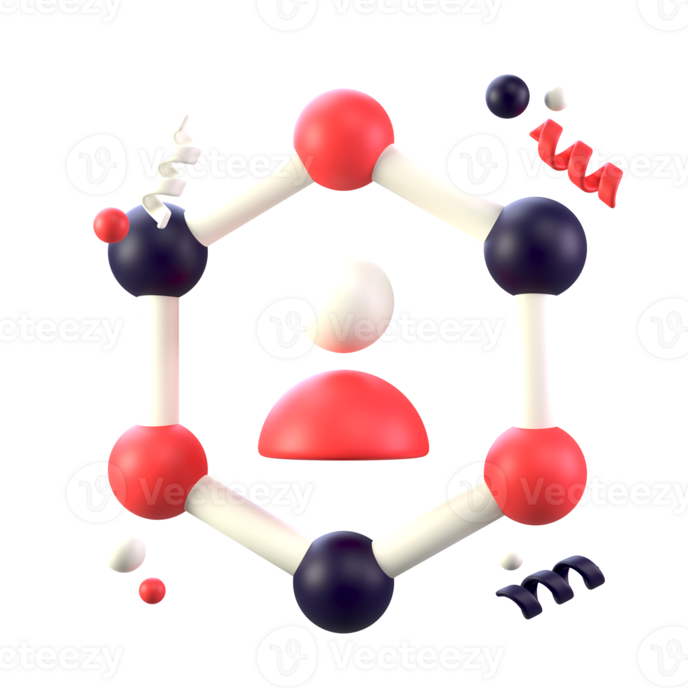 3d icon of DNA or people connection, PNG transparent