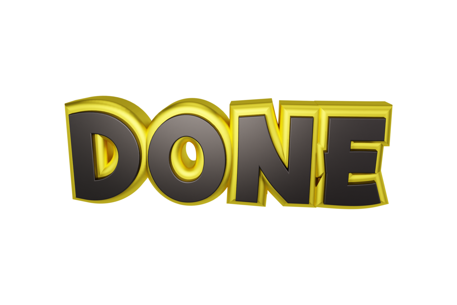 Done 3d rendered transparent text png