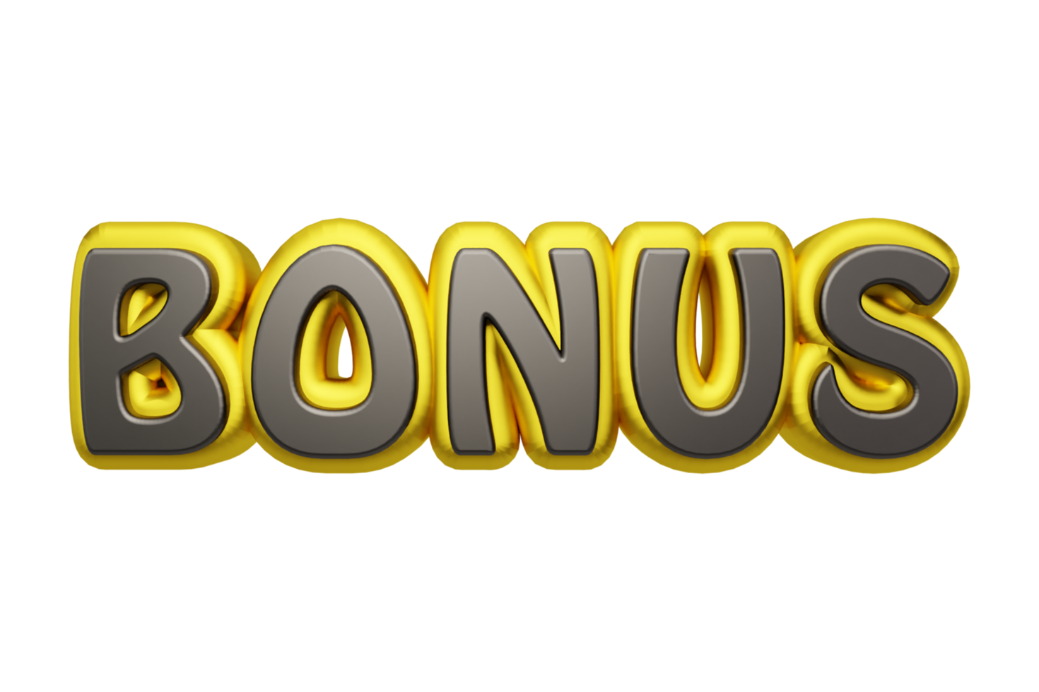 Bonus 3d rendered transparent text png