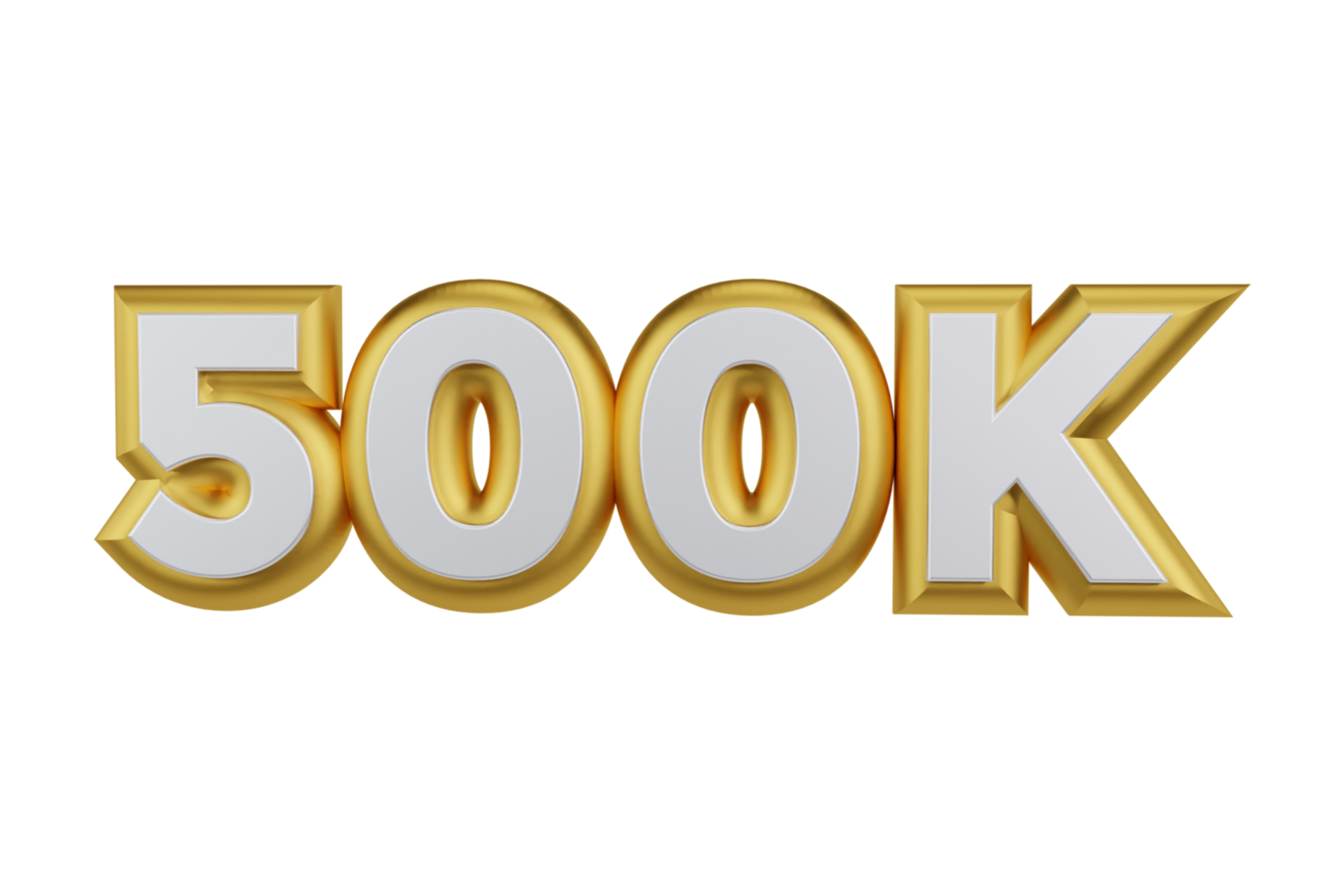 500K 3d transparent text png
