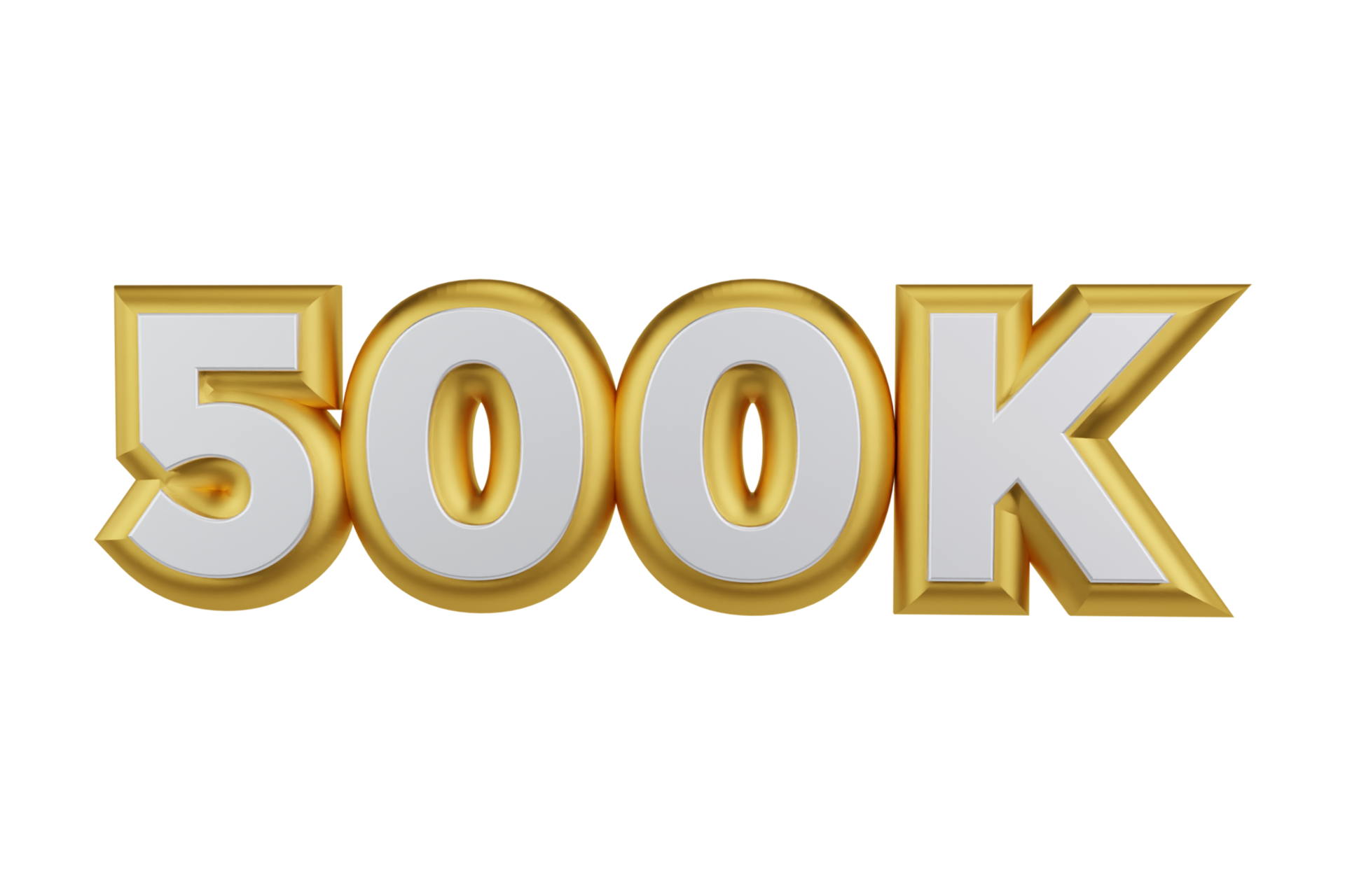 500K 3d transparent text 37448841 PNG