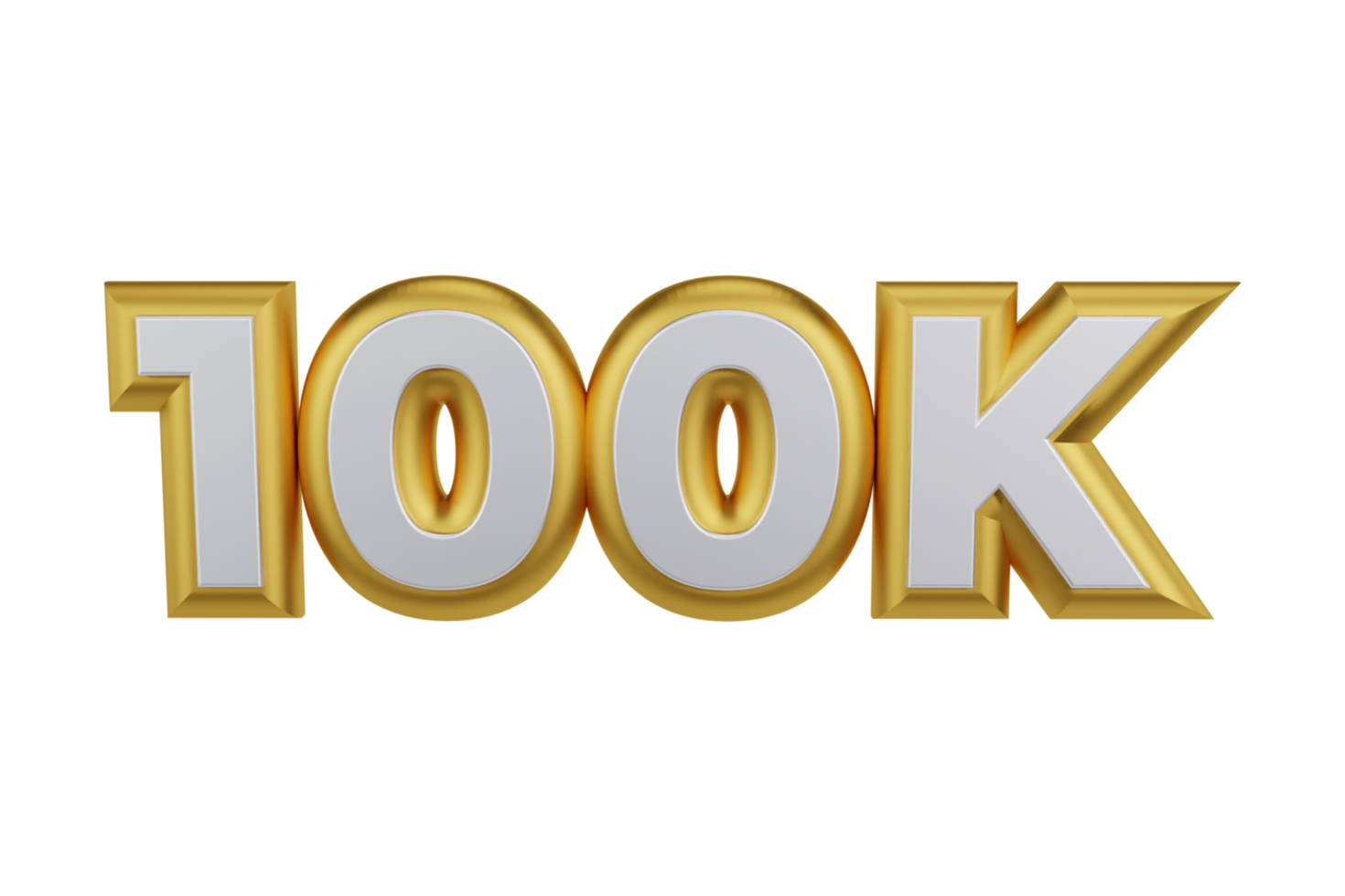 100K 3d rendered transparent text png