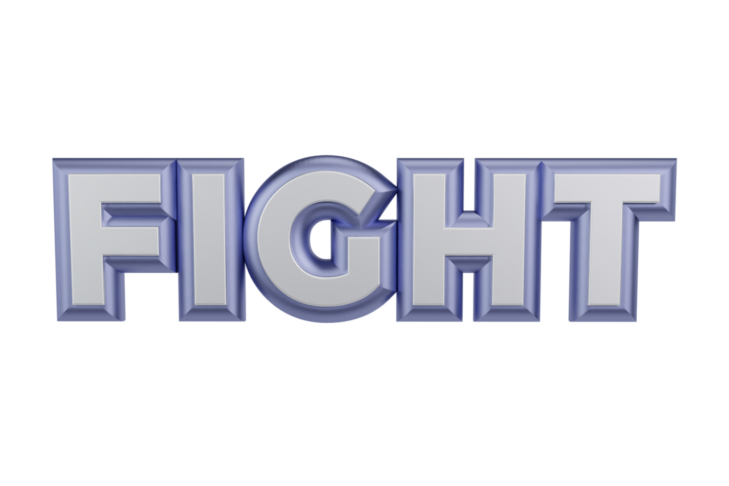 Fight 3d rendered transparent text png