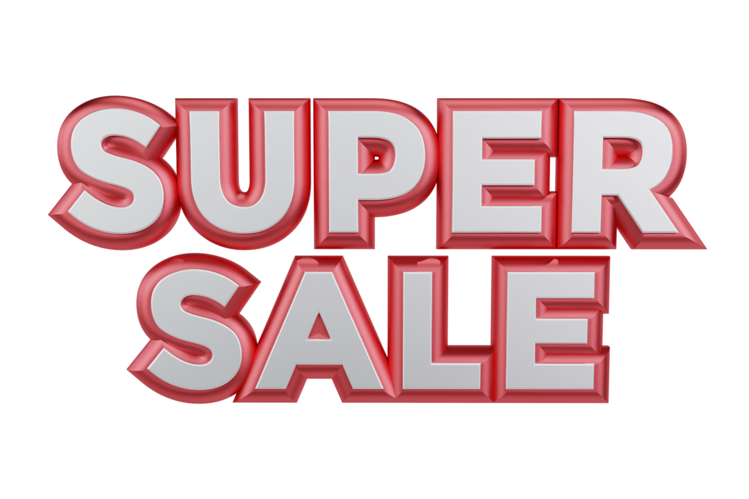 Super Sale 3d rendered transparent text png