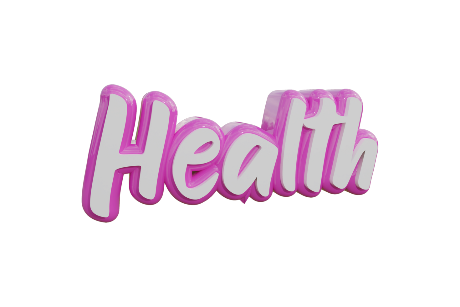 Health 3d transparent text design png