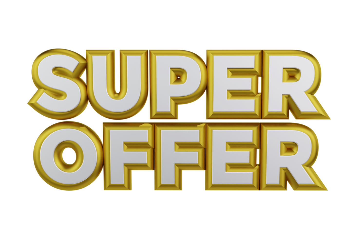 Super Offer 3d rendered transparent text png