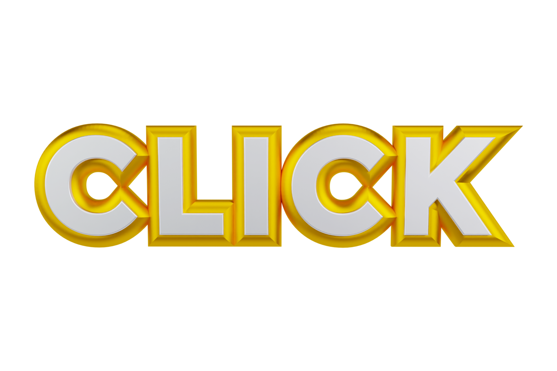 Click 3d Transparent Text Design 37448859 Png Click 3d Transparent Text Design 37448859 Png
