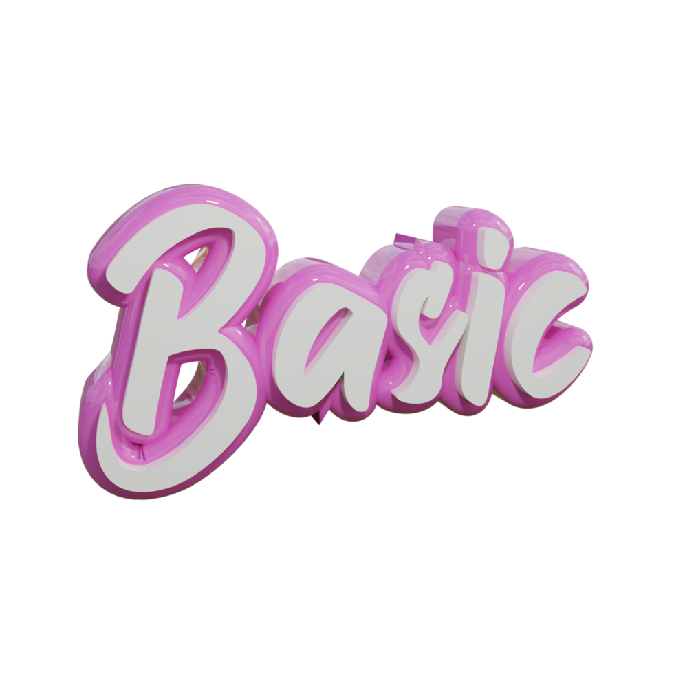 Basic 3d transparent text design png