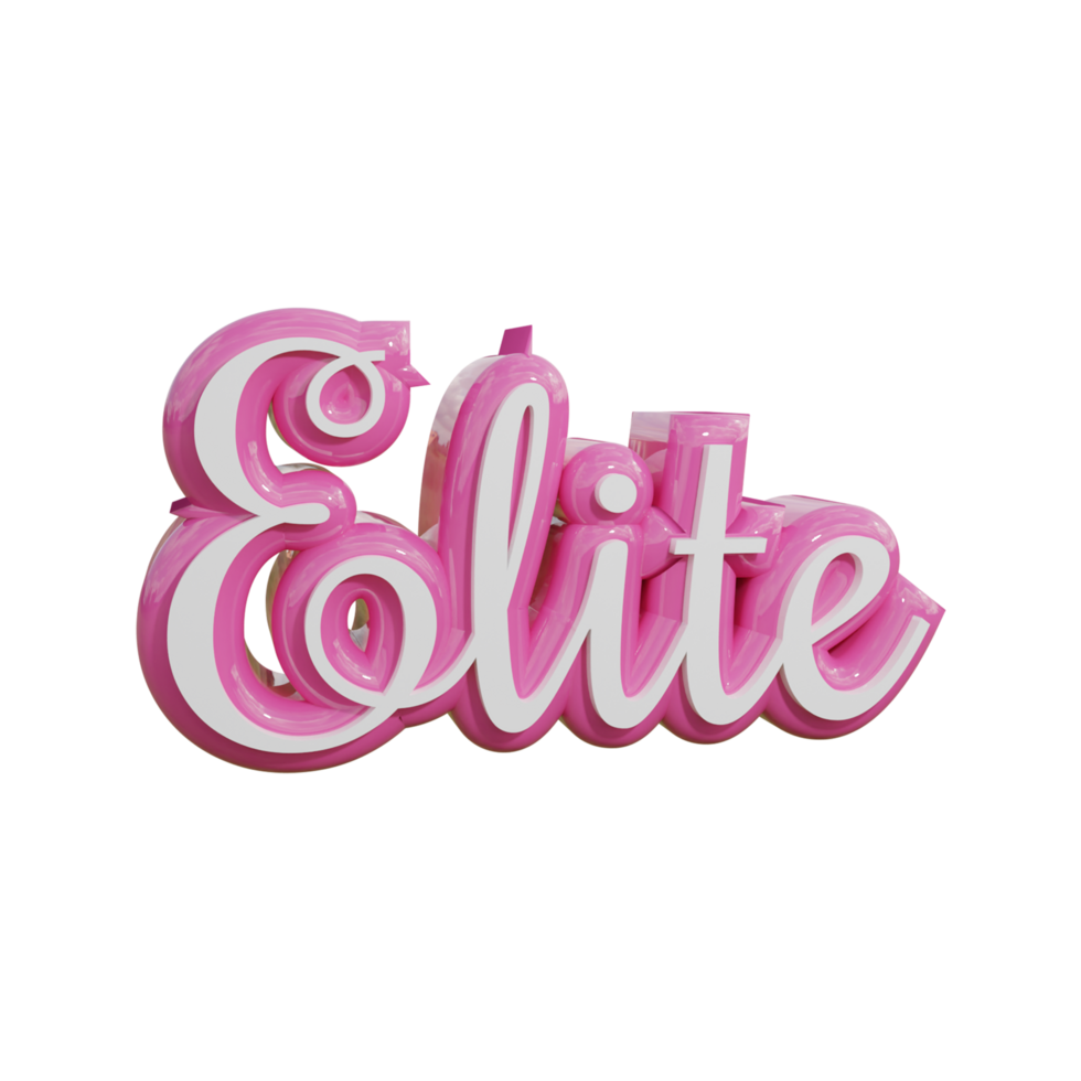 Elite 3d transparent text design png