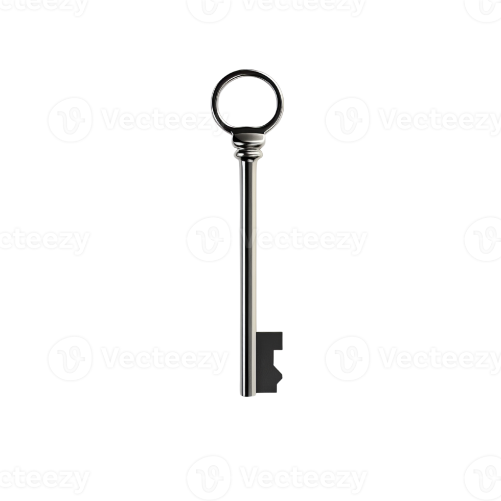 House key isolate on transparent background, Classic keys.Generative AI png