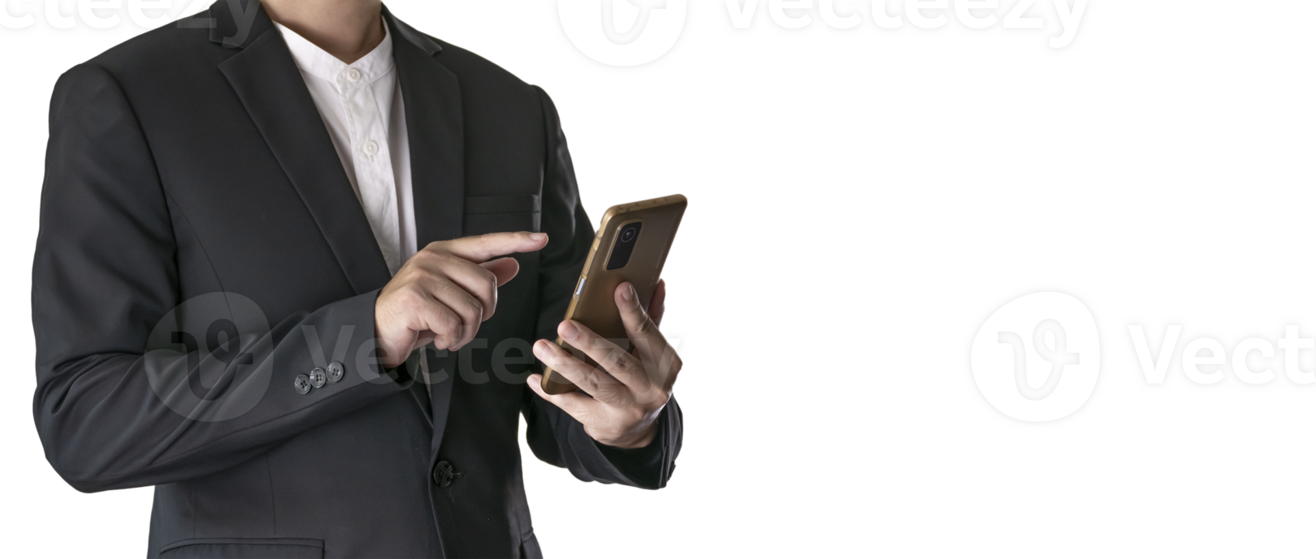 Dapper Asian gentleman in black suit, striking poses with style. png