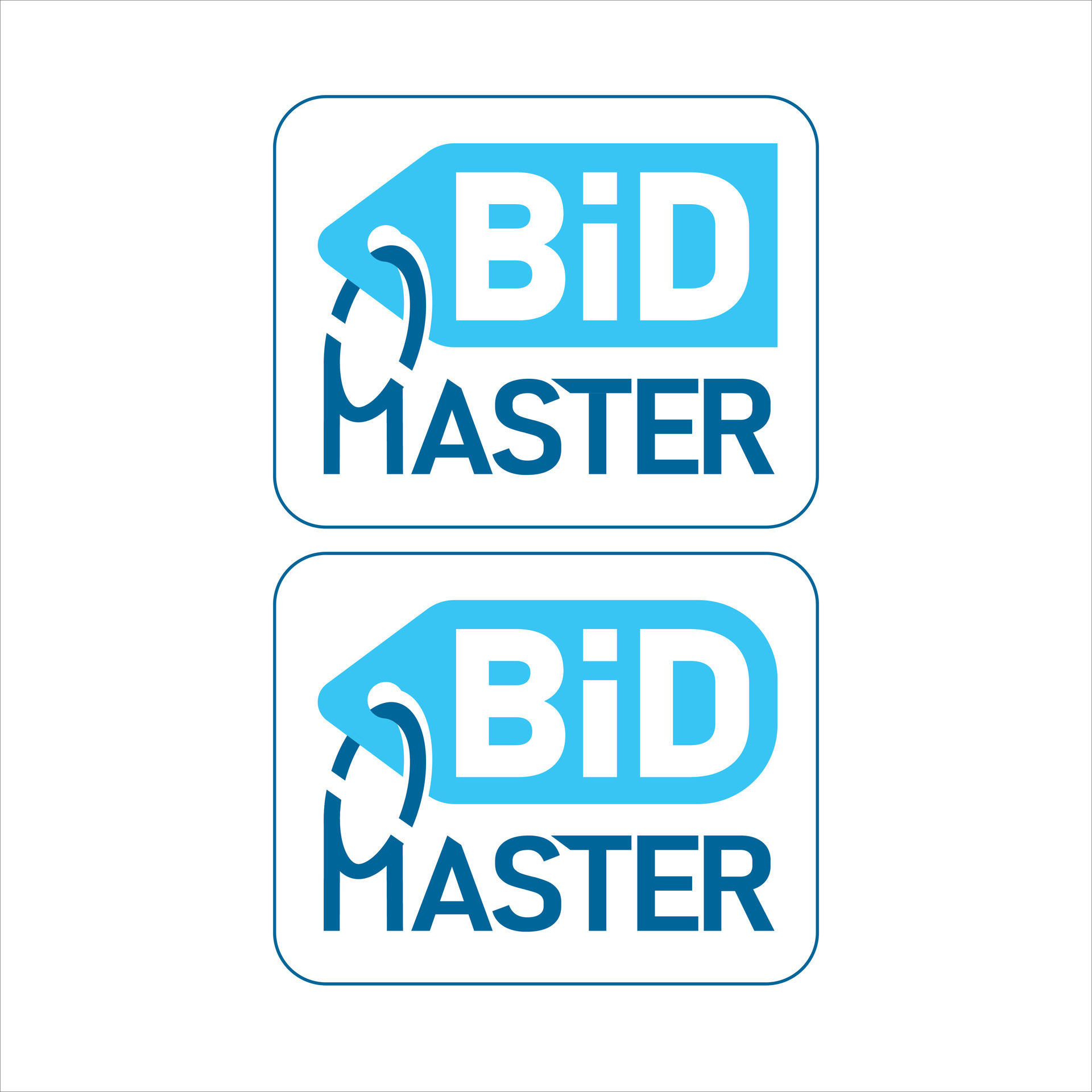 Bidmaster logo Bid symbol and emblem Logotype Logomark Graphic