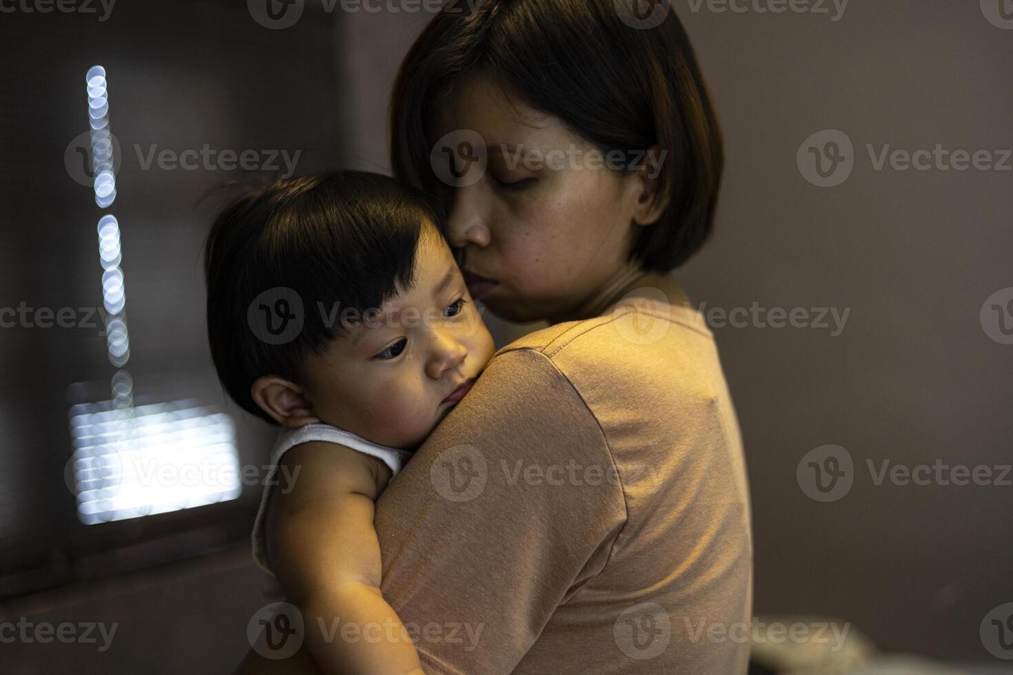 Mother Consoles Crying Child photo