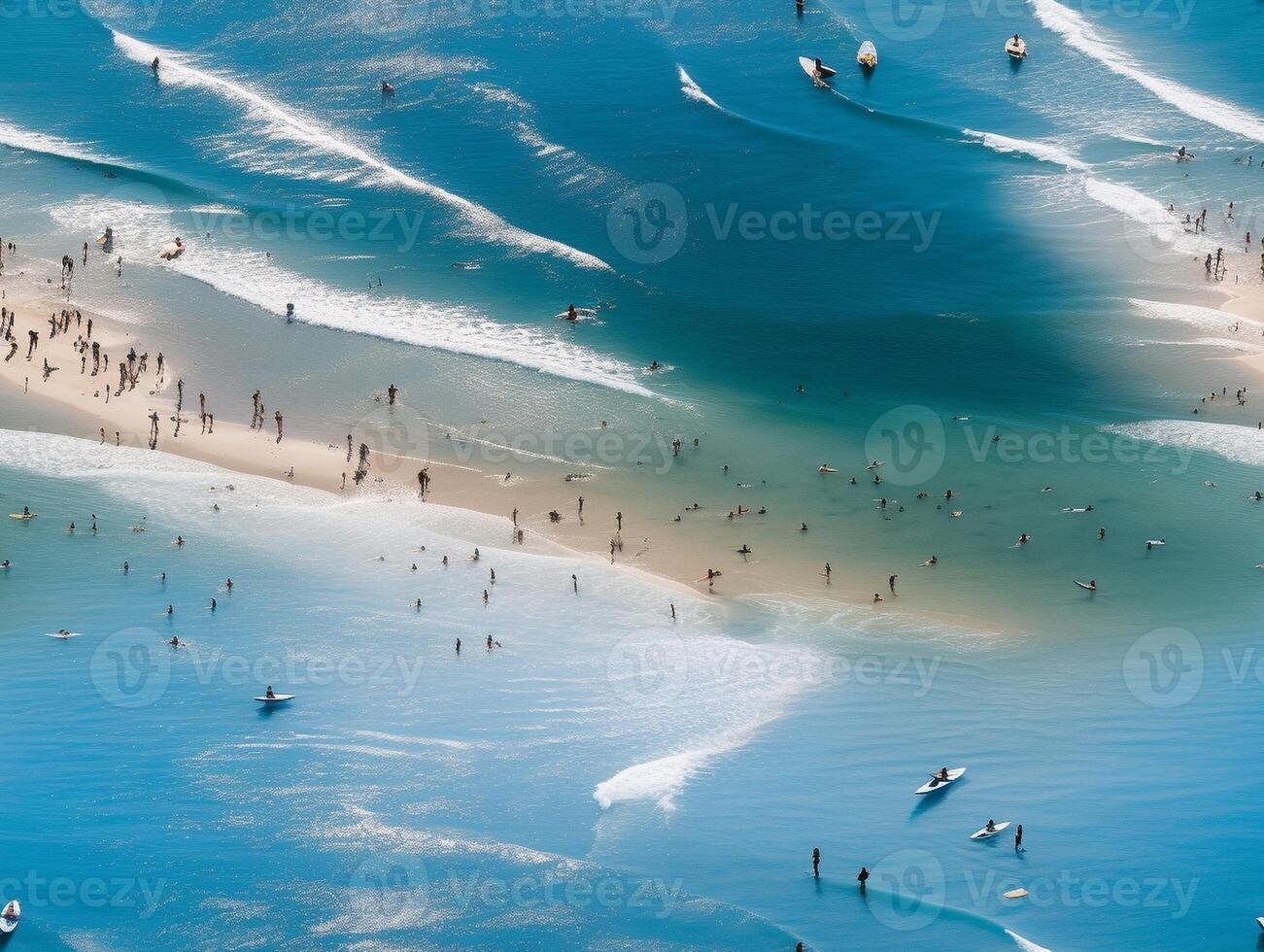 AI Generative Aerial view of Gold Coast Australia photo